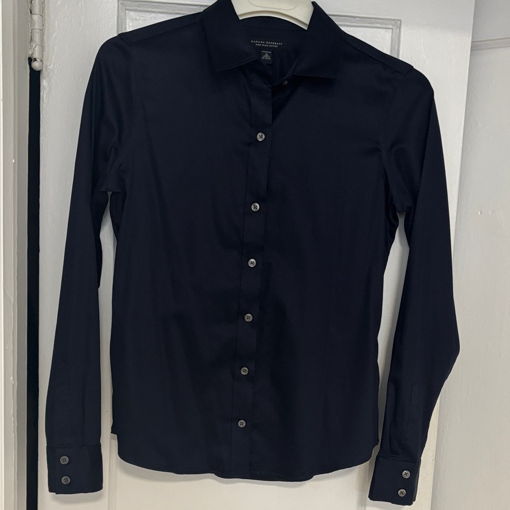 BR Navy Non-Iron Dress Shirt